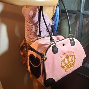 Juicy Couture Pink and Black Travel Bag